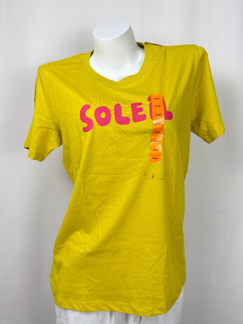 🔥4 for $20🔥George Soleil Graphic T-Shirt Womens Yellow Short Sleeve M XXL